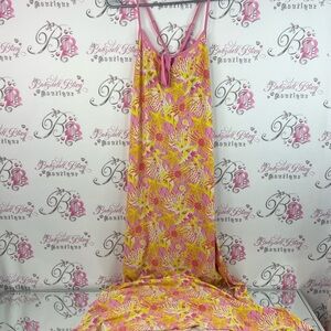 Macbeth Collection by Margaret Josephs dress starfish crabs ocean Pink Yellow